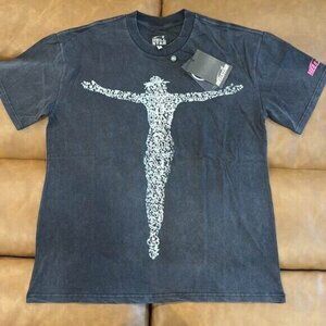 Hellstar QR Christ L/S Washed Black T-Shirt FW23 Mens Size Large